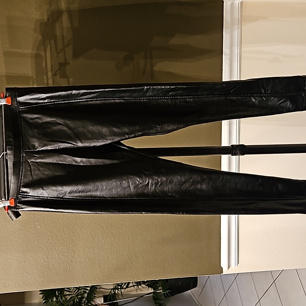 Wild Fable XS Pleather Elastic Waist Seamed on Front & Back Leggings